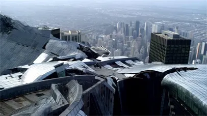Aerial Ride Collapsing Skyline